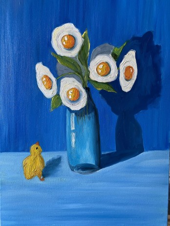 Картина маслом Eggs