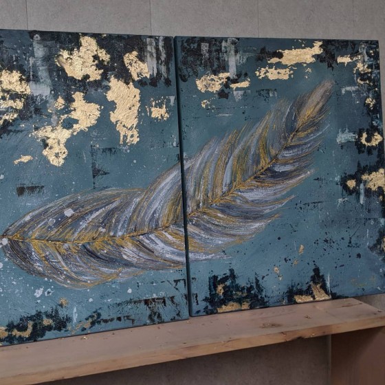 Картина маслом Перо