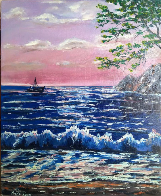 Картина маслом морський пейзаж