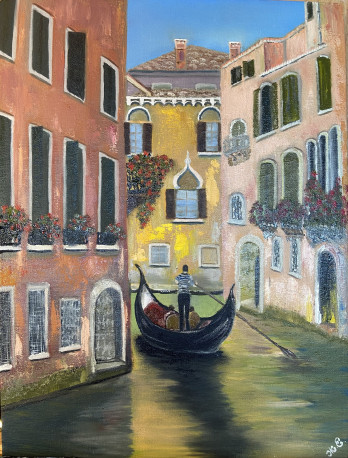 Картина маслом Венеция. 